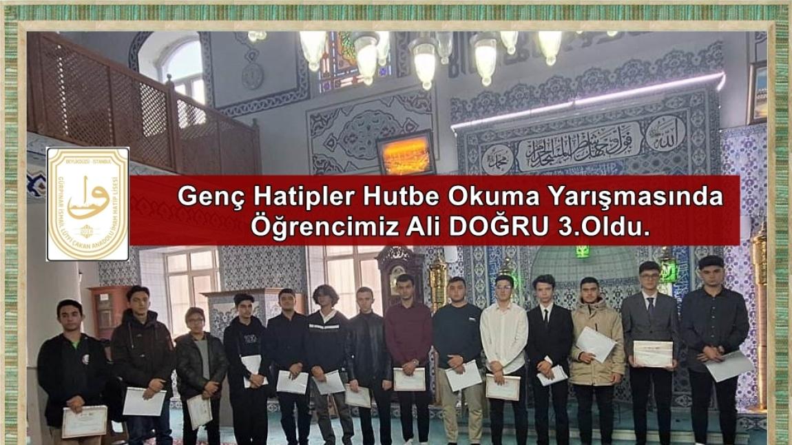 Genç Hatipler Hutbe Okuma Yarışmasında  Öğrencimiz Ali DOĞRU 3.Oldu.